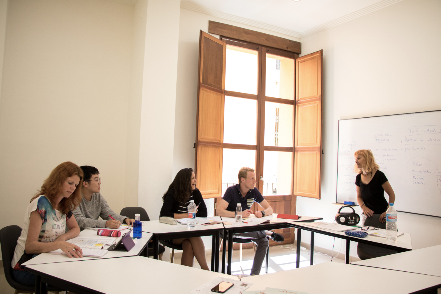 バレンシアのスペイン語スクール、ドン・キホーテの授業風景