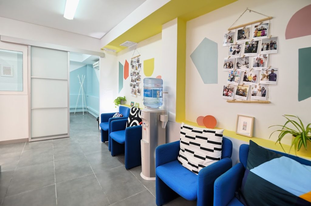 スペイン、バレンシアのスペイン語学校el carmen spanish schoolの人がいない待合ルーム